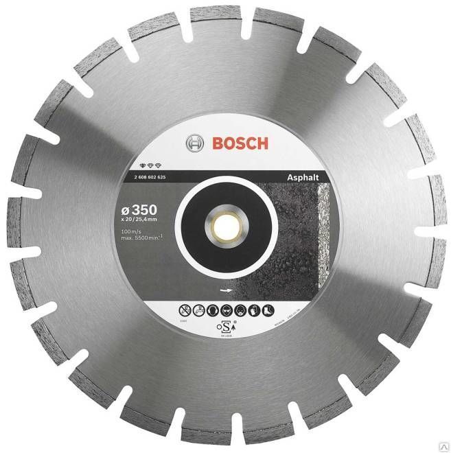 Алмазный диск по асфальту 350 мм BOSCH Standart